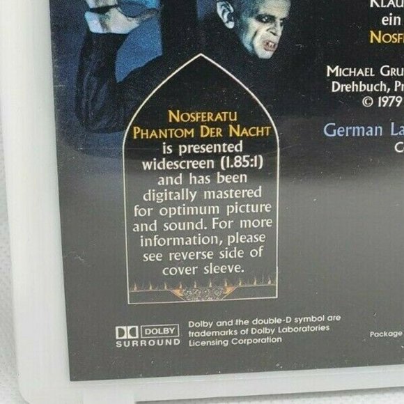 Nosferatu Phantom Der Nacht VHS Tape 99 - Picture 9 of 12